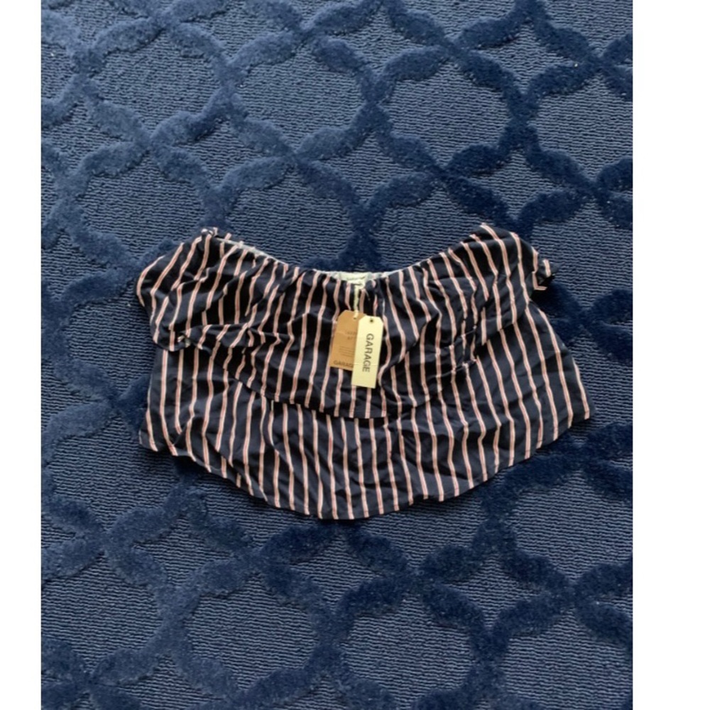 Garage Strapless Crop Top